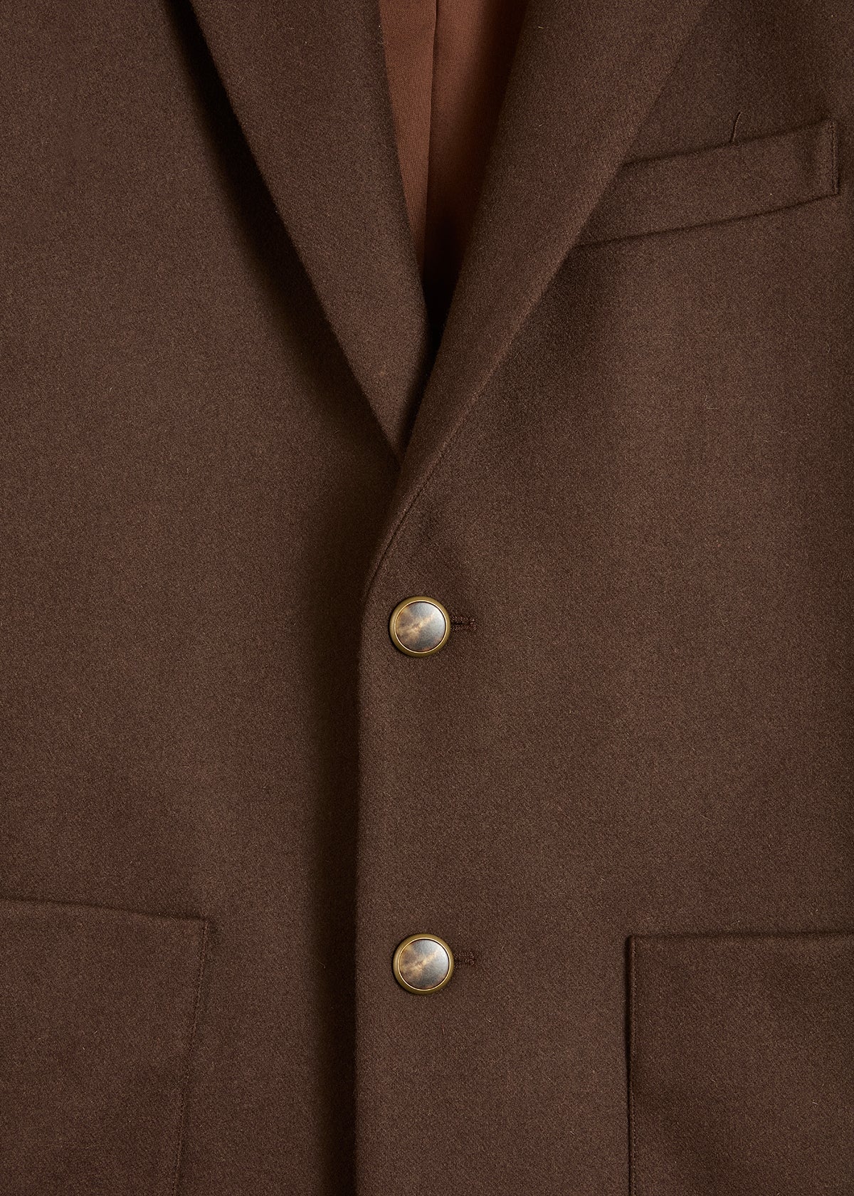 Aaura Wool Single-Breasted Jacket Brown Coats &