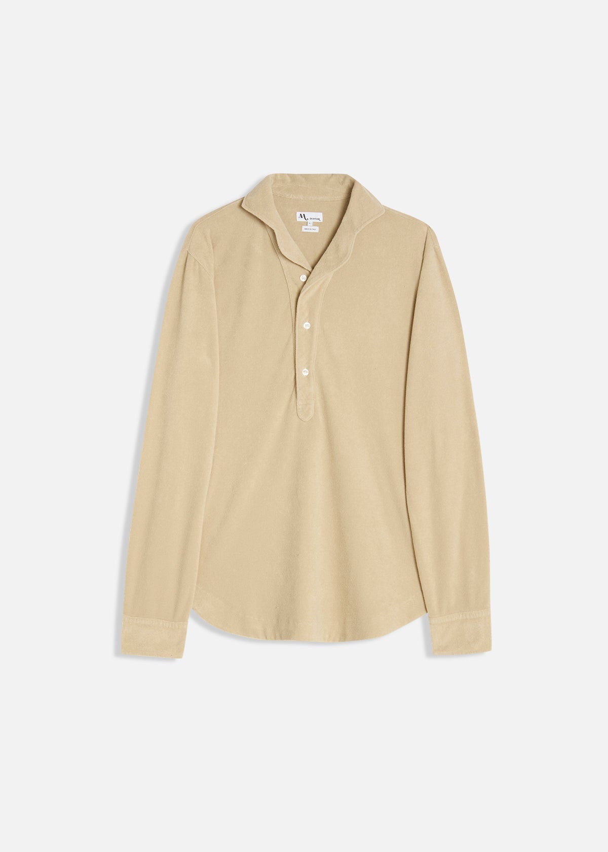 Aaurasio Terry Poloshirt Beige Sweatshirts & Poloshirts