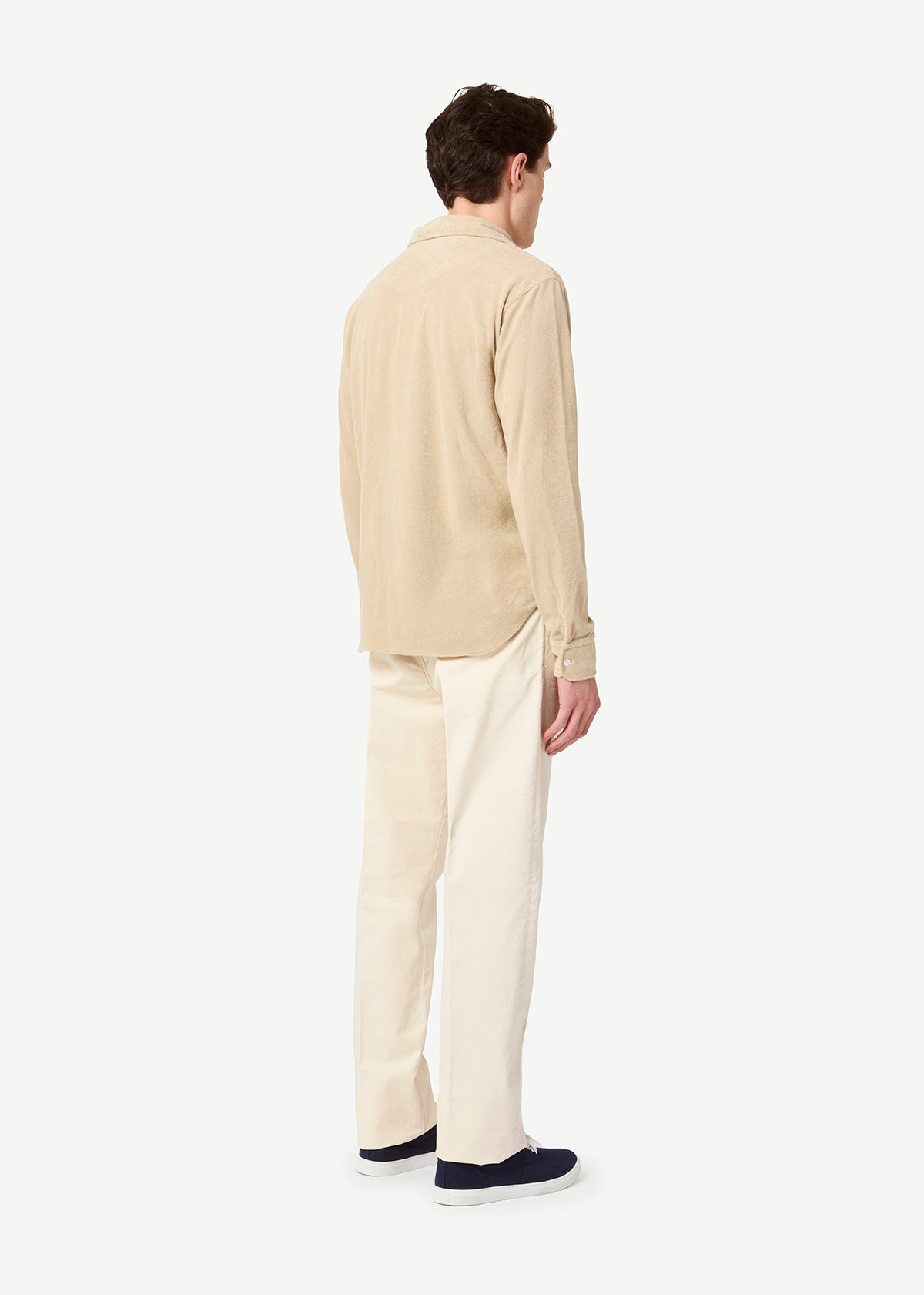 Aaurasio Terry Poloshirt Beige Sweatshirts & Poloshirts
