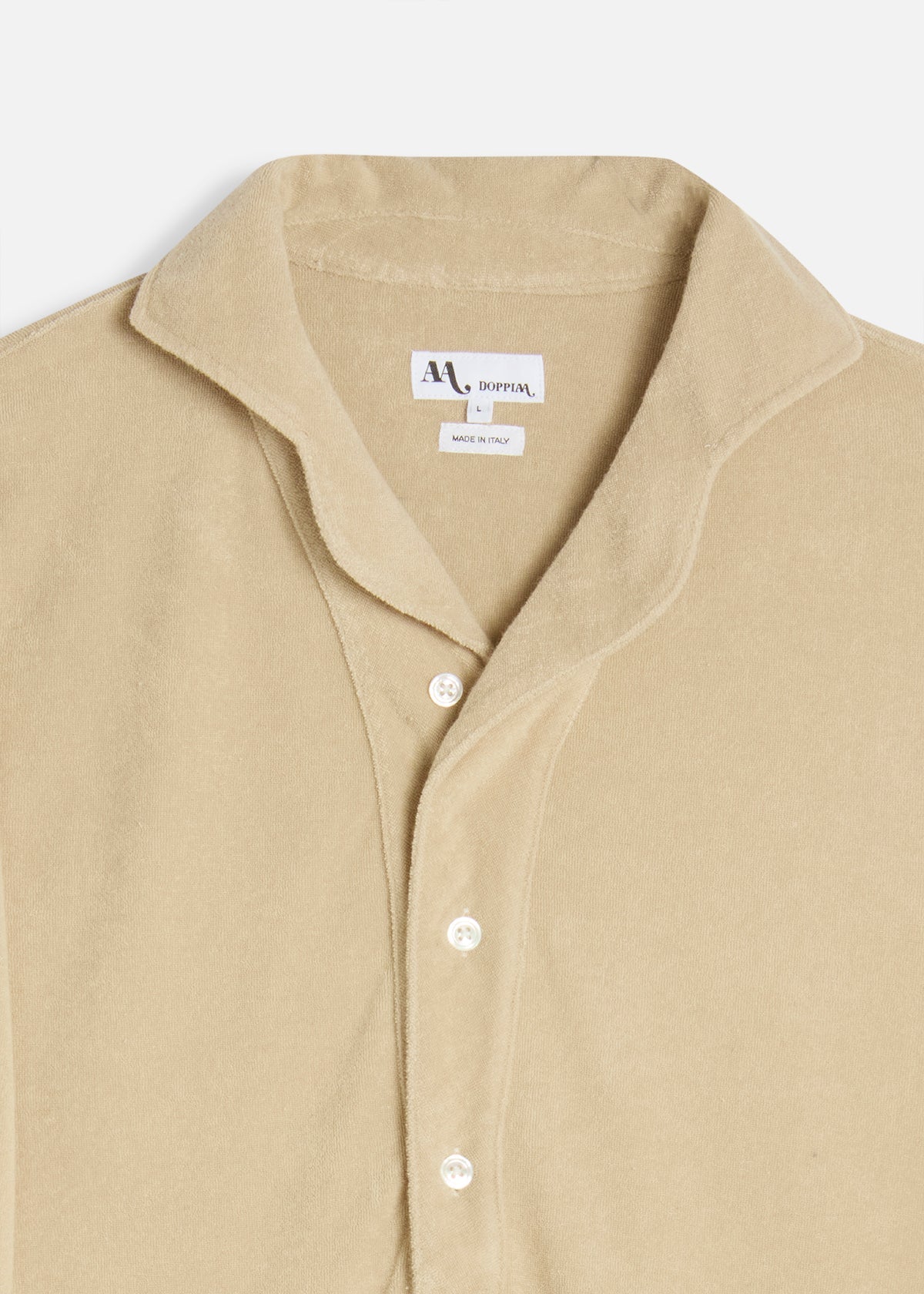 Aaurasio Terry Poloshirt Beige Sweatshirts & Poloshirts