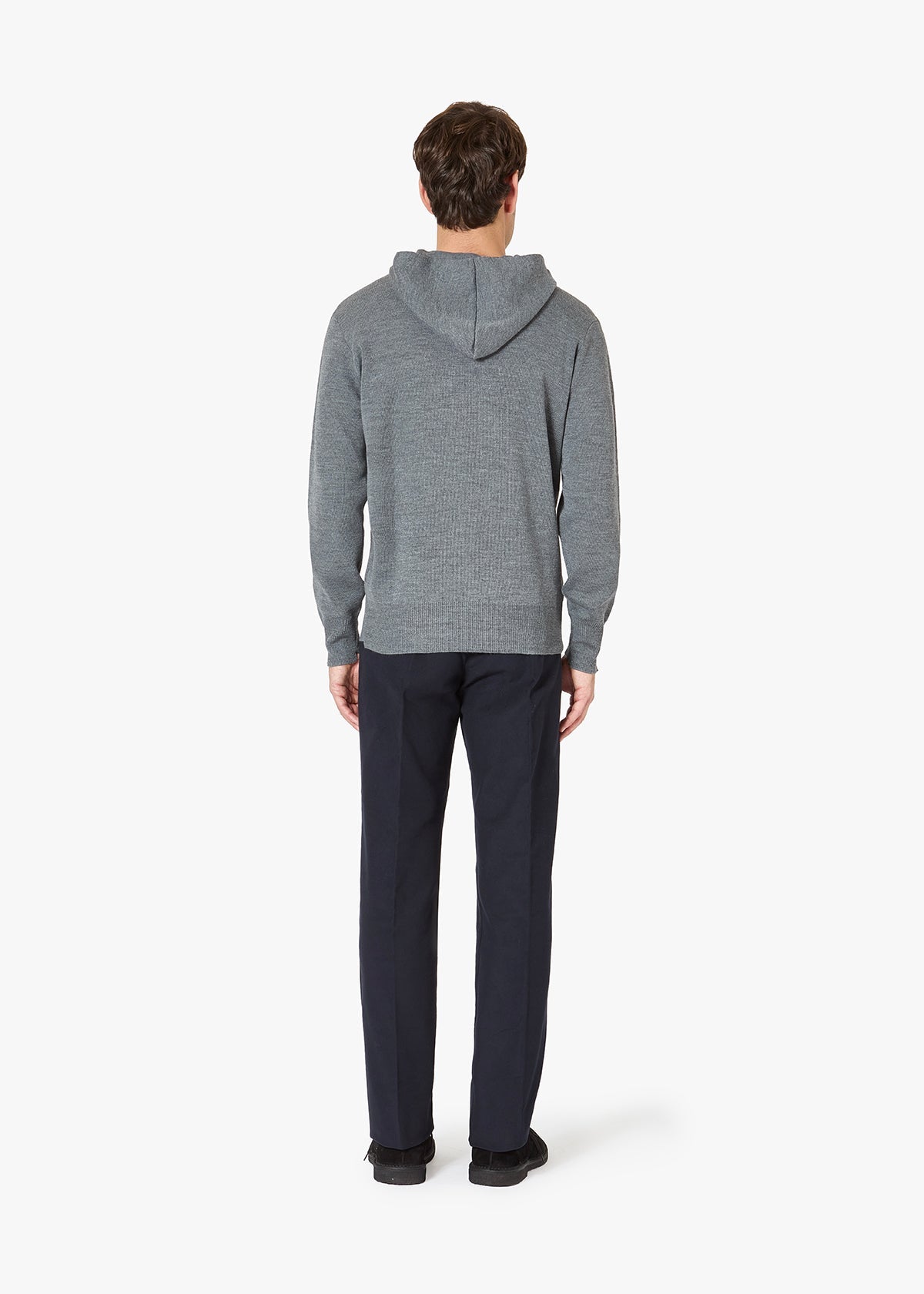 Aaurelio Wool-Blend Hoodie Grey Knitwear