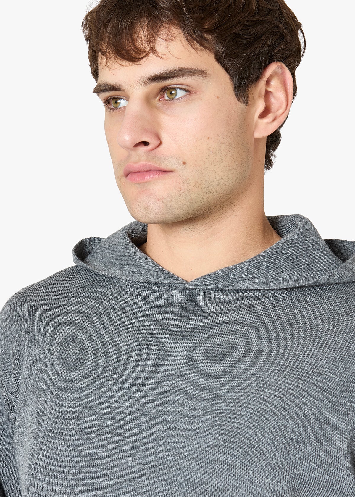 Aaurelio Wool-Blend Hoodie Grey Knitwear