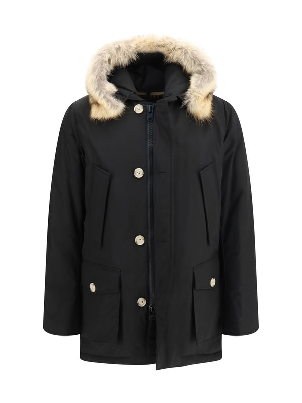Arctic Ramar Cloth Parka With Removable Fur Black Down Jackets