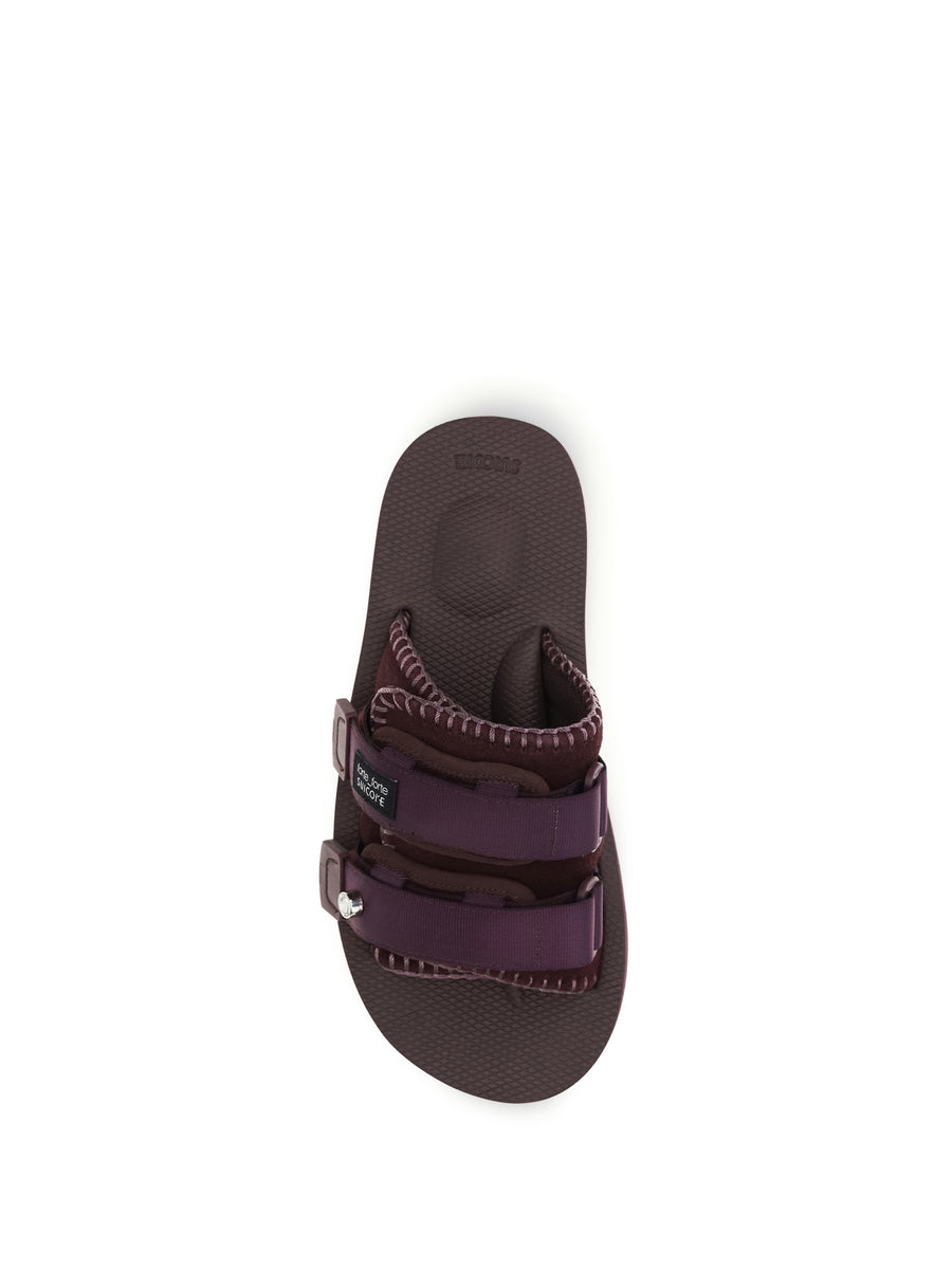 Double-Strap Sandals Grape Upper Polyester