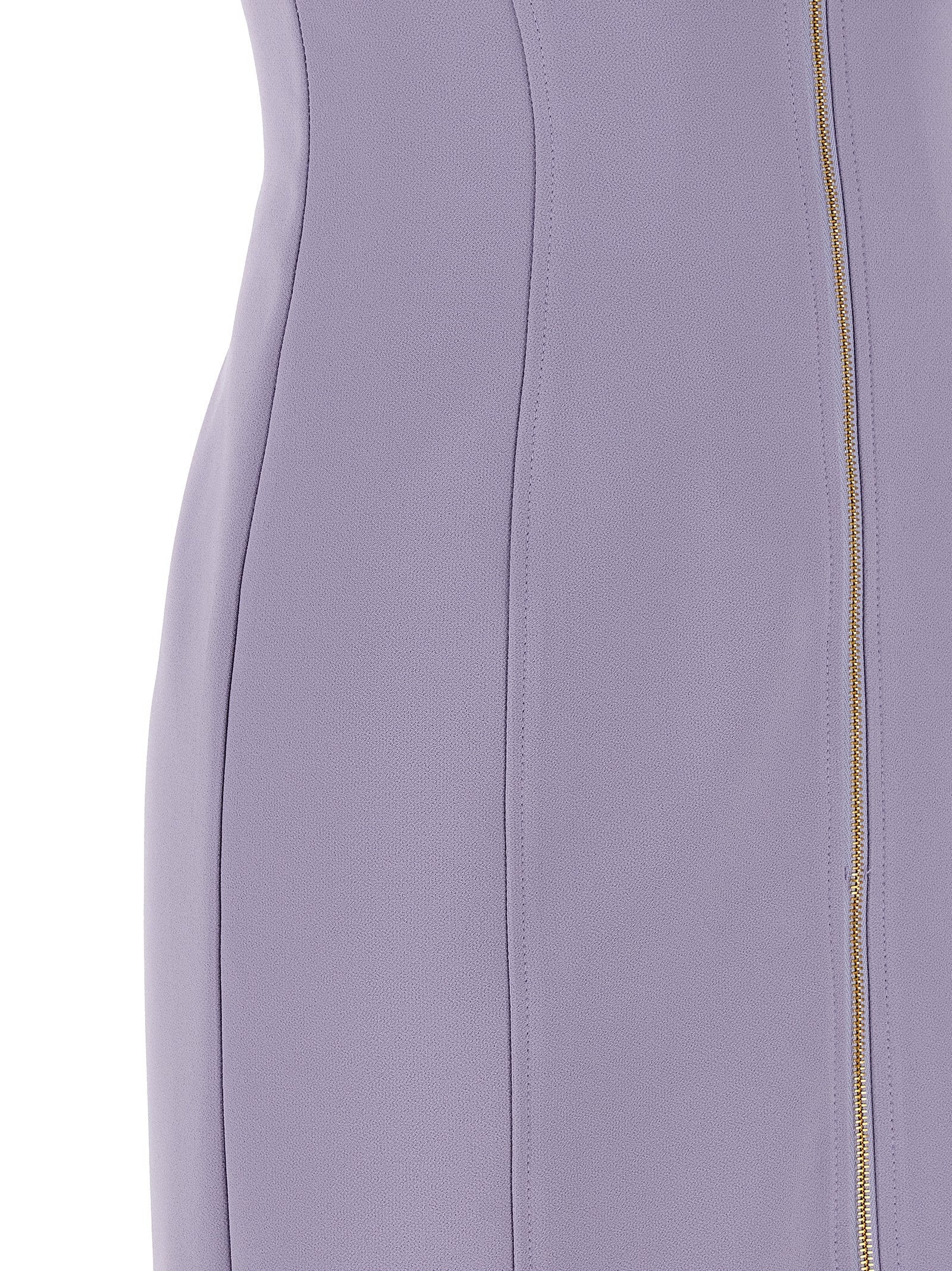 Heart-shaped neckline dress Purple Polyester