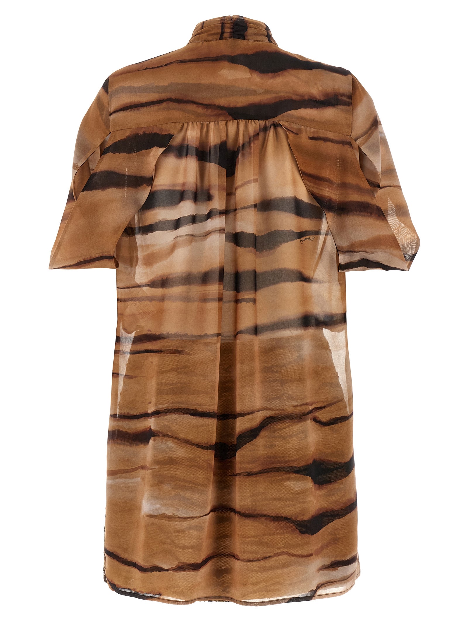 Animal dress Brown Polyester
