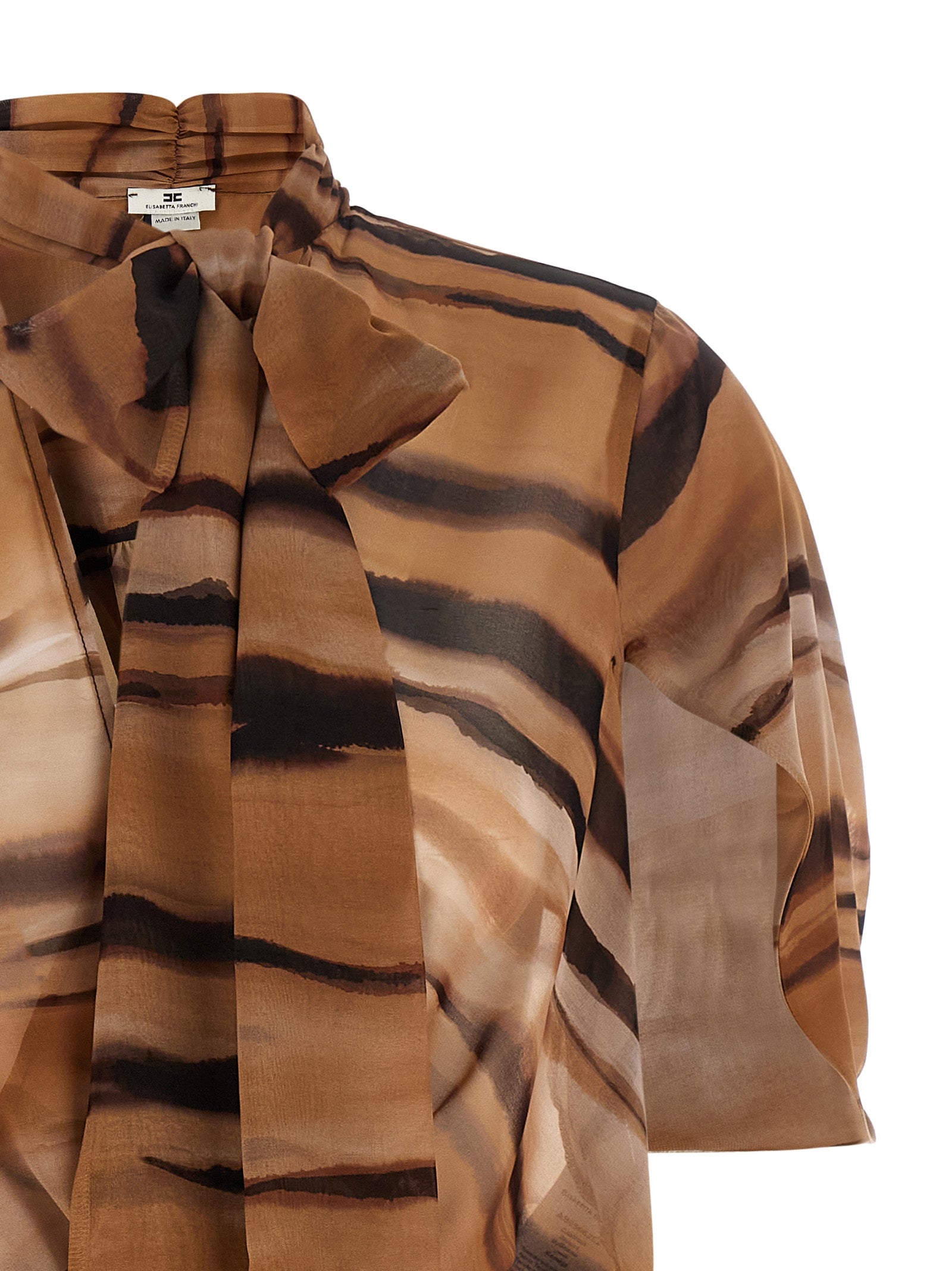 Animal dress Brown Polyester