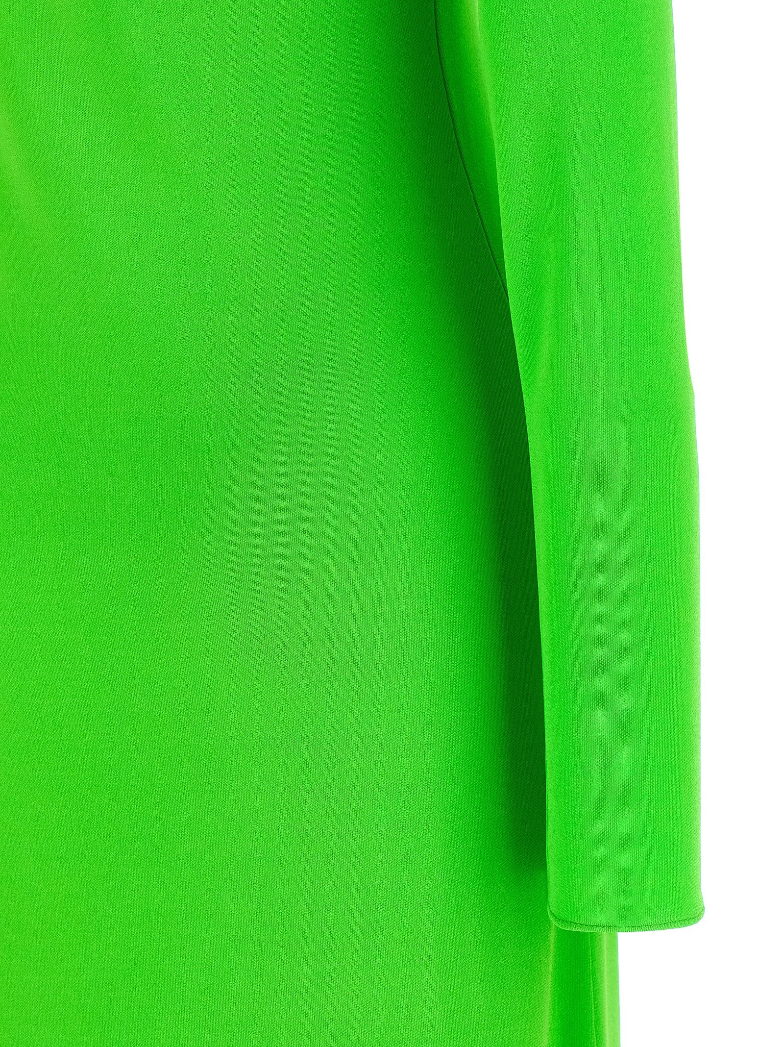 Long Sleeve Slash Front Evening dress Green Viscose