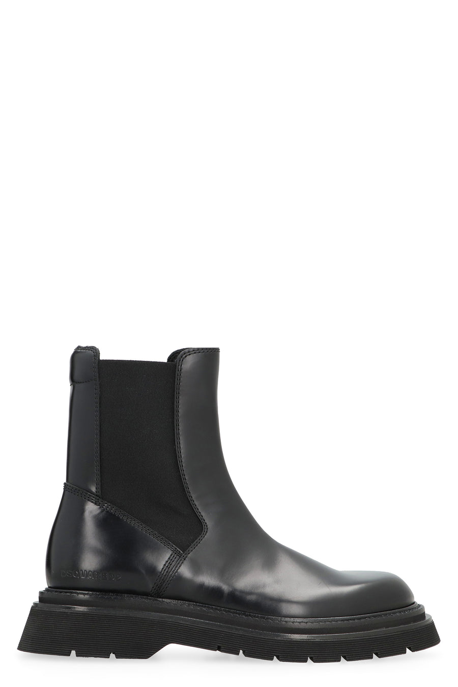 Leather Chelsea Boots Black Polyurethane