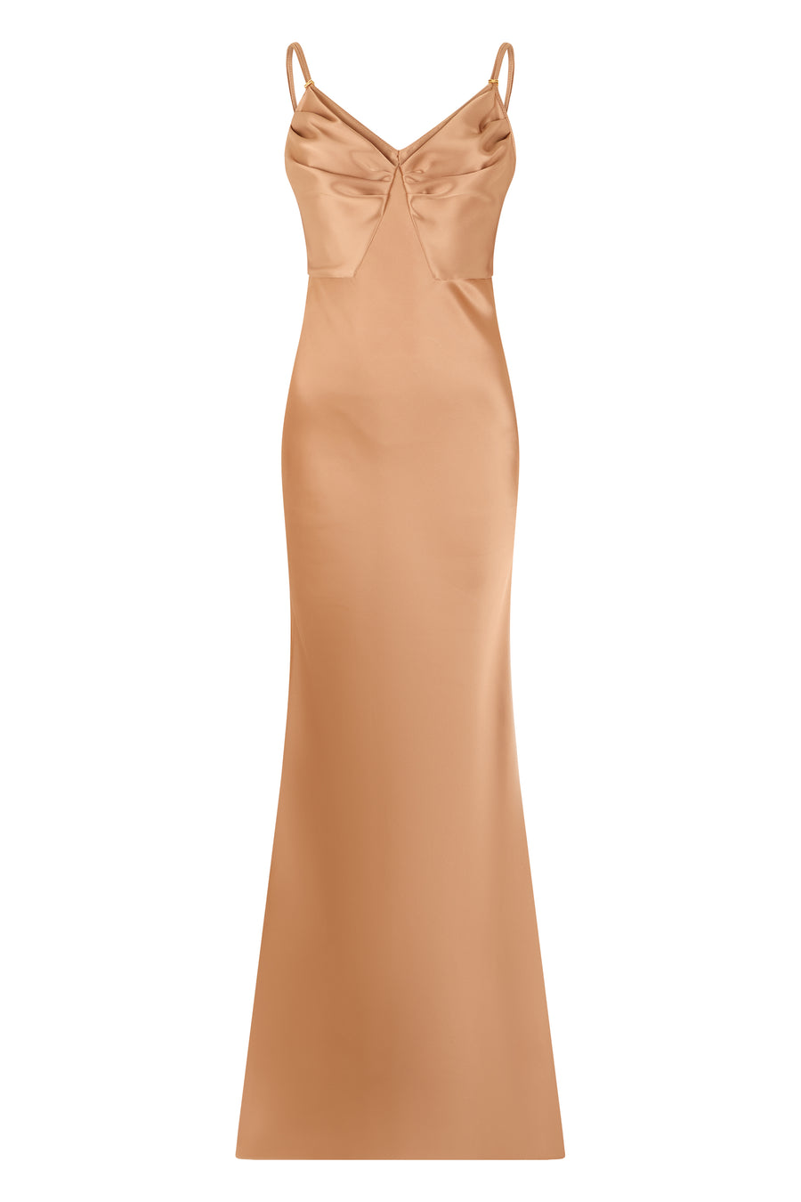 Maxi Suede V-Neck Dress Brown Polyester