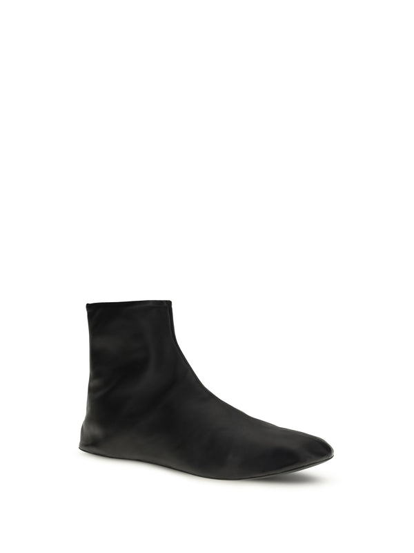 Leather Ankle Boots Black Upper: Lambskin