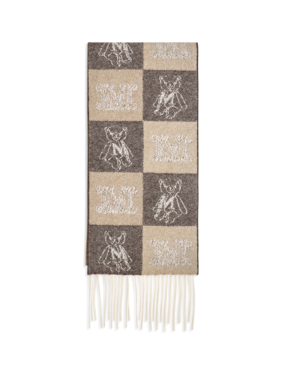 Cashmere Fringed Scarf Cammello Kashmir/capra Hircus