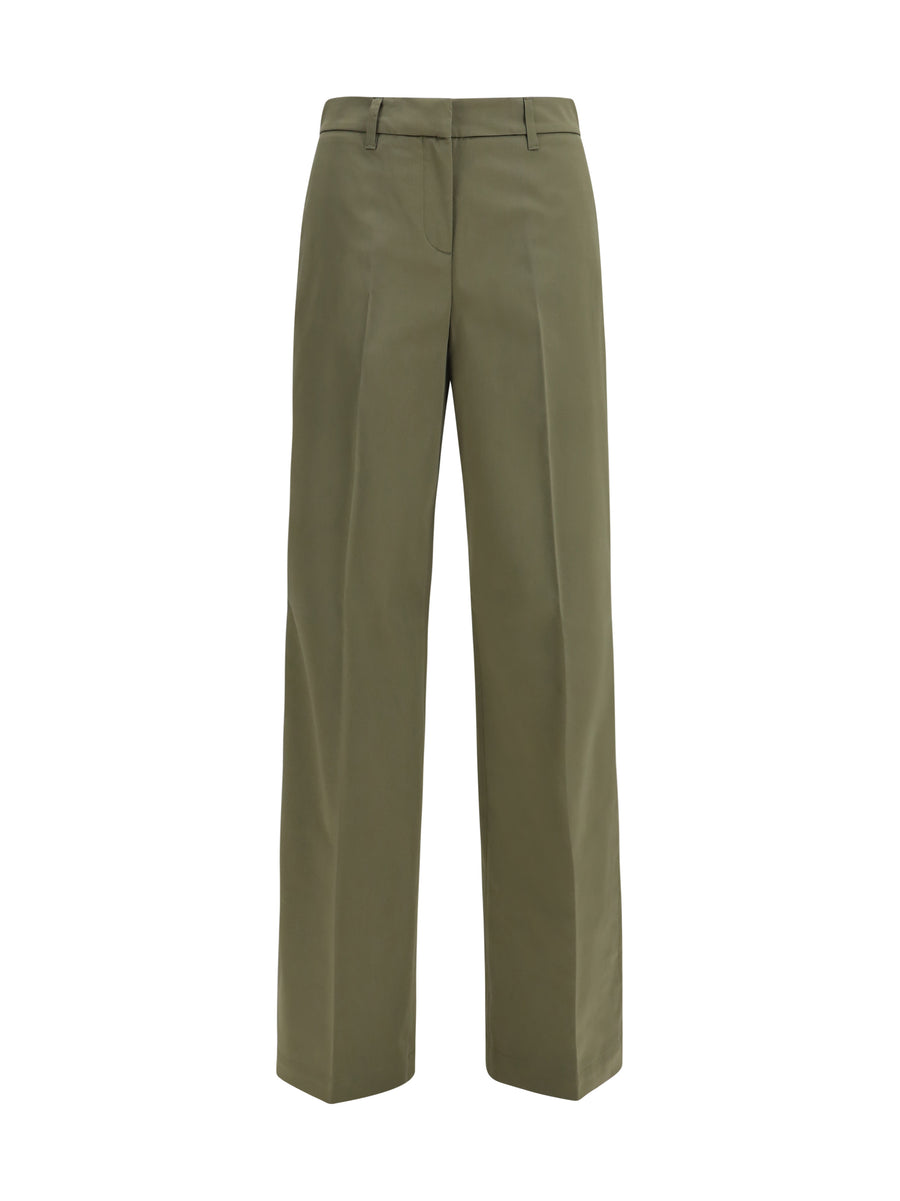 Trousers Niki Olive Cotton