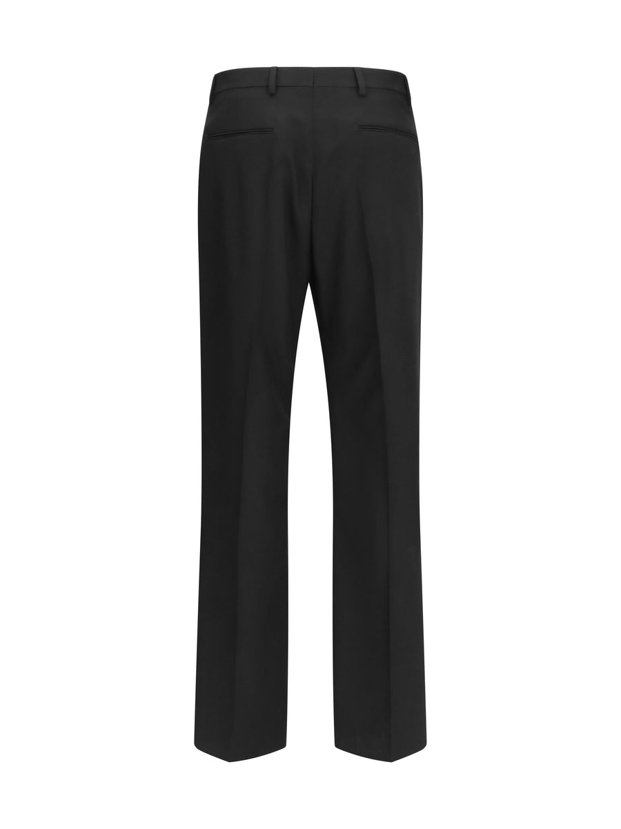 Tailored Wool Trousers Black Merino