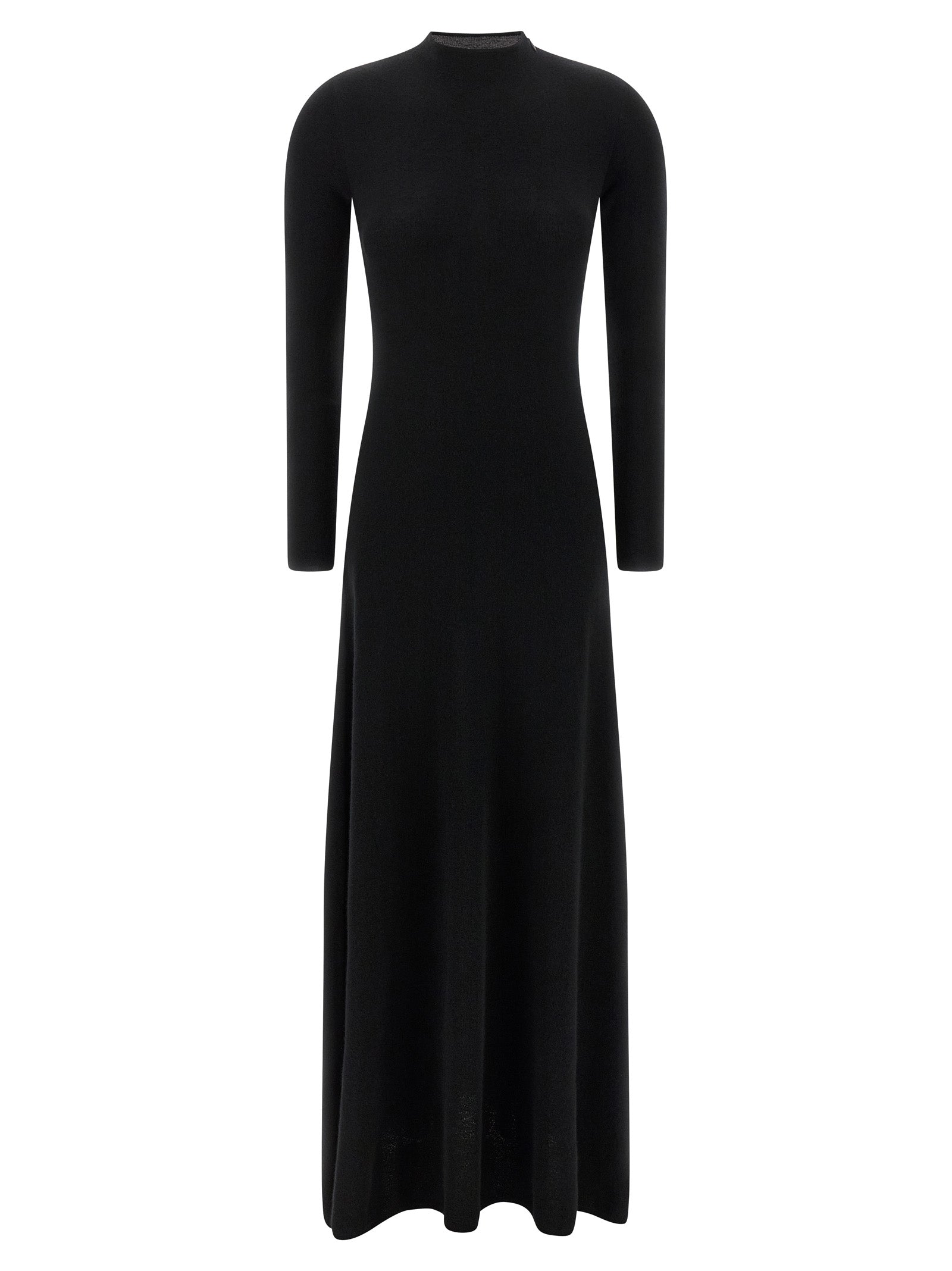 Cashmere and silk dress Black