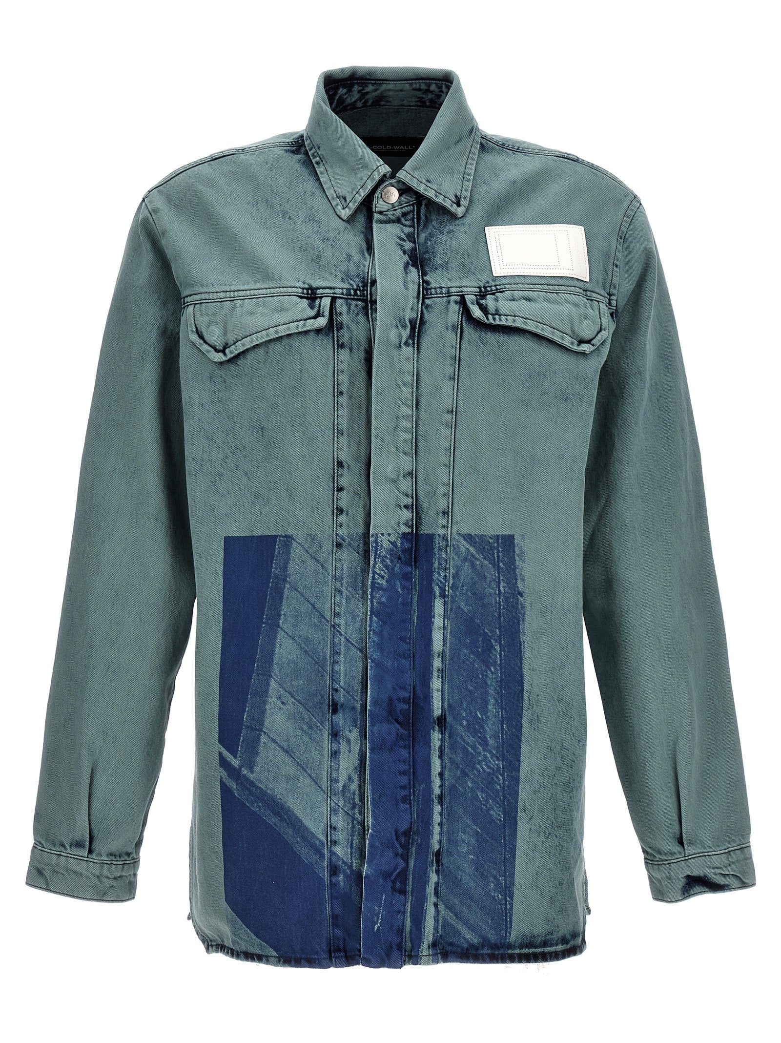 Bleached Overdyed shirt Light Blue Cotton Shirt, Blouse