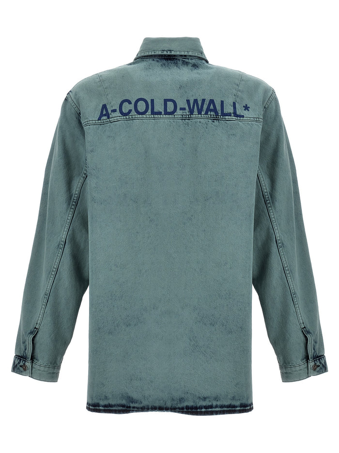 Bleached Overdyed shirt Light Blue Cotton Shirt, Blouse