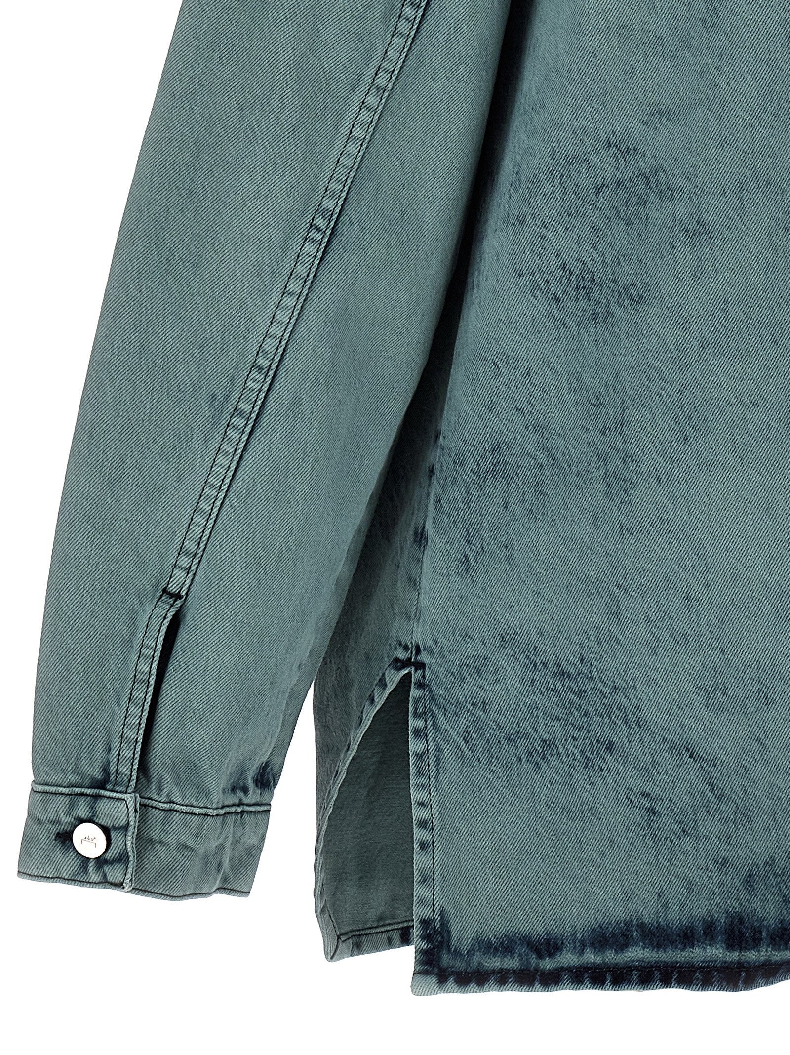 Bleached Overdyed shirt Light Blue Cotton Shirt, Blouse