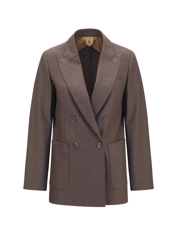 Max Mara 96% Cashmere; 4% Elastane blazer in brown