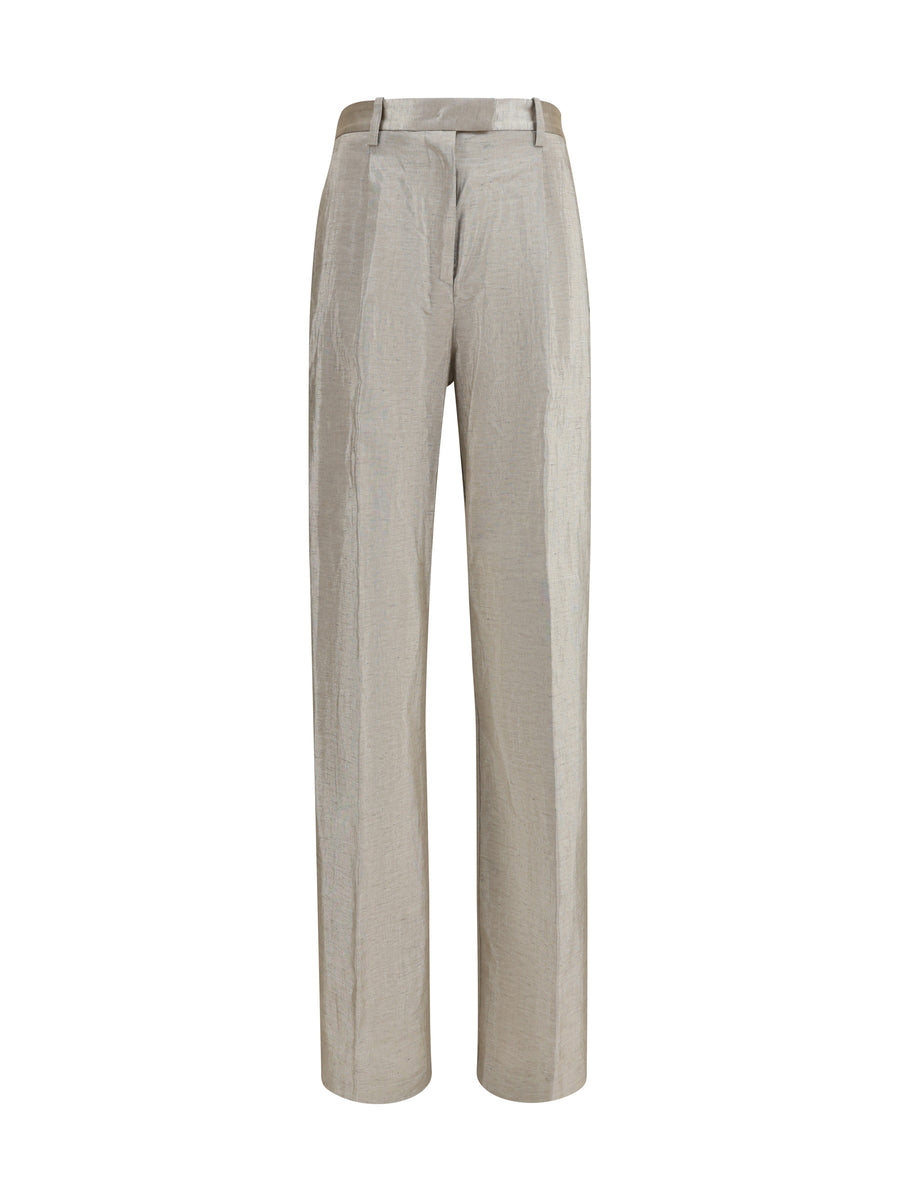 Forte_forte 52% Polyester trousers in beige