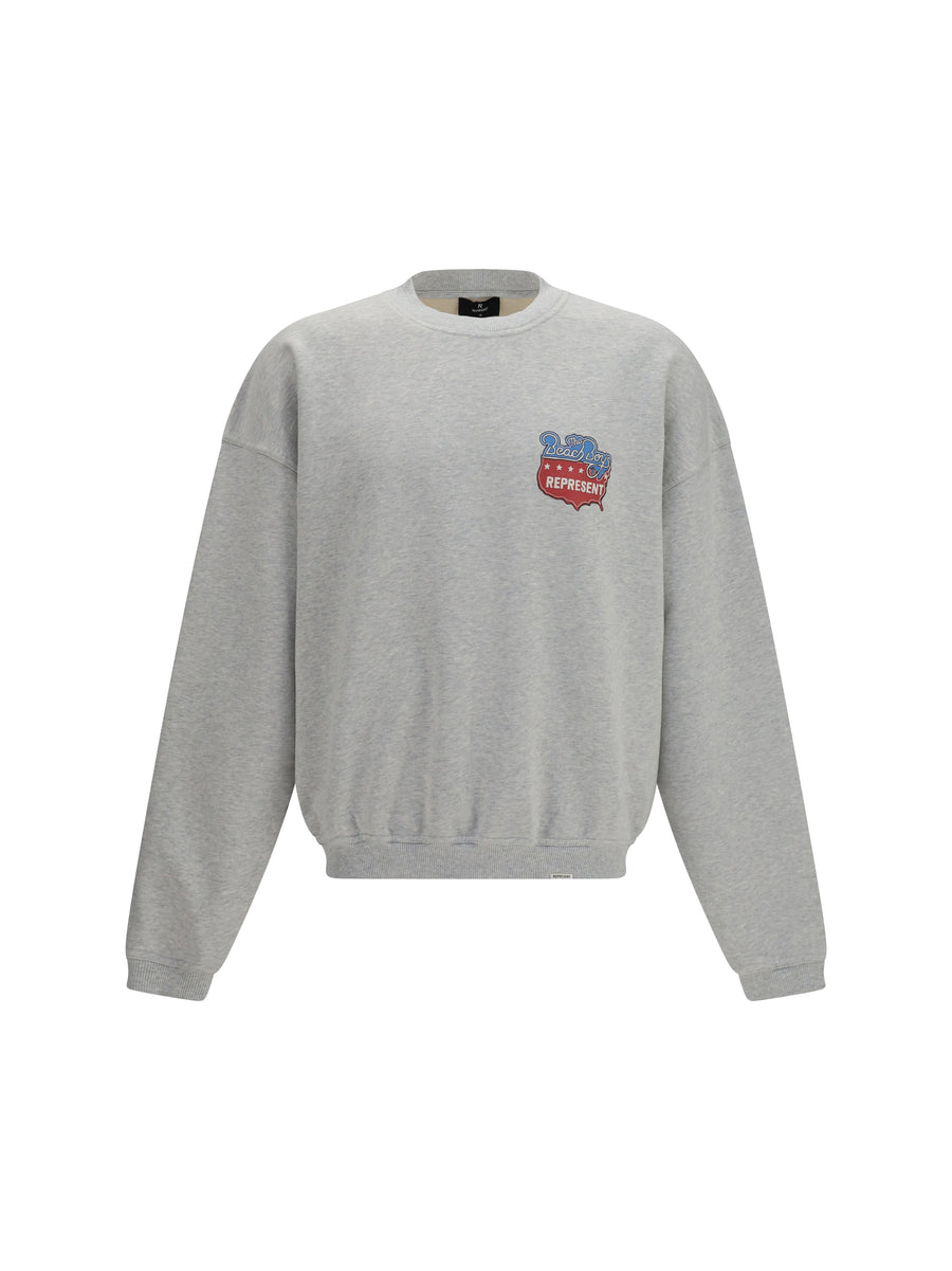Represent 100% cotton sweatshirt in gray