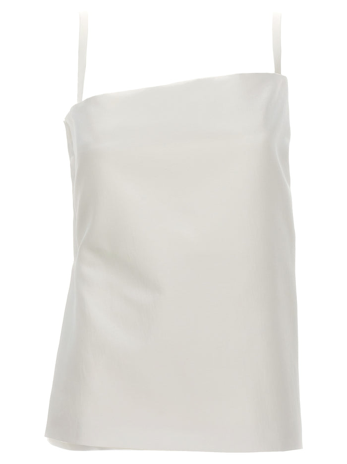 Adda Bustier Top White Cotton Tops