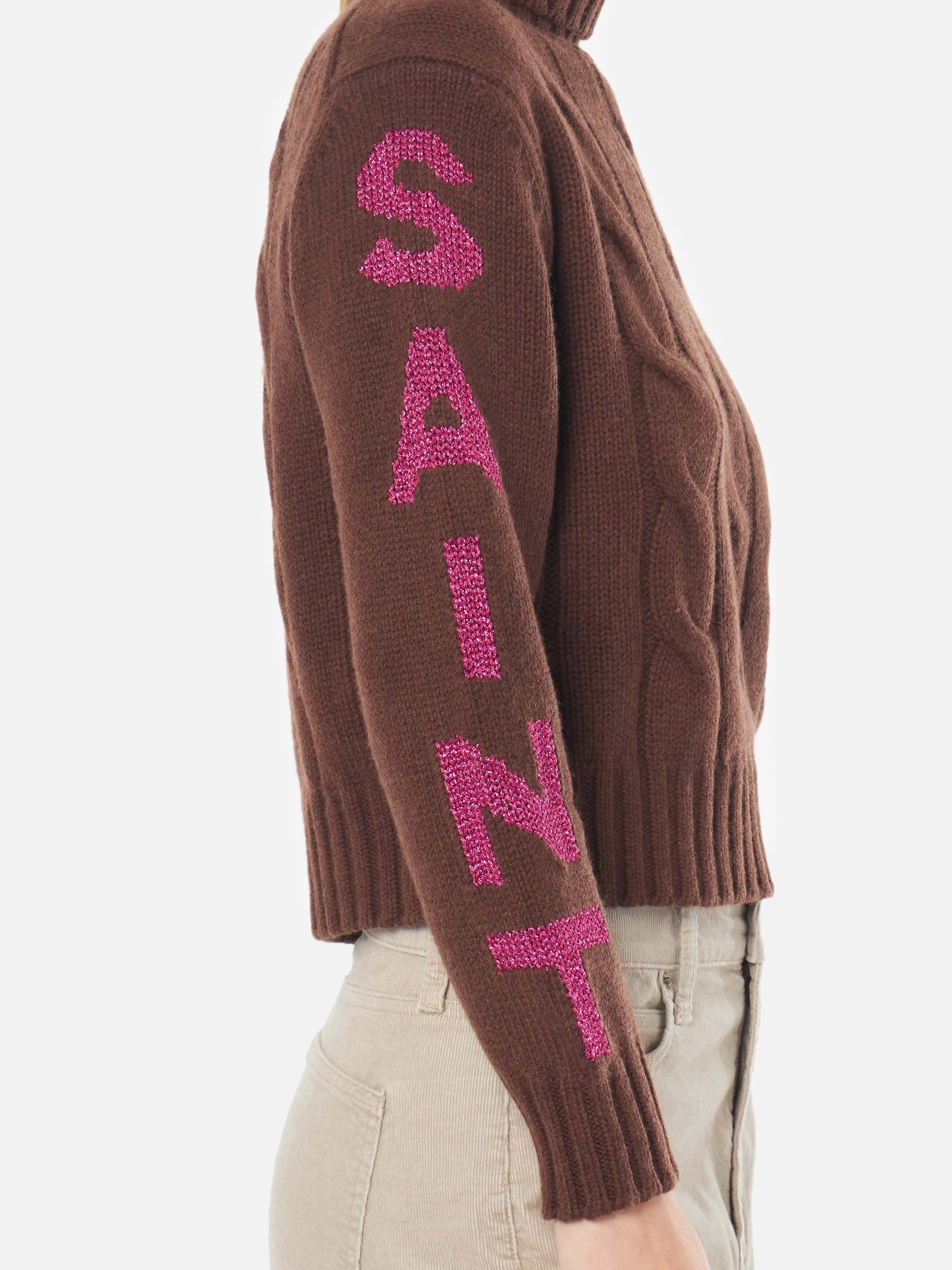 Adler Turtleneck Sweater With Saint Moritz Jacquard Brown