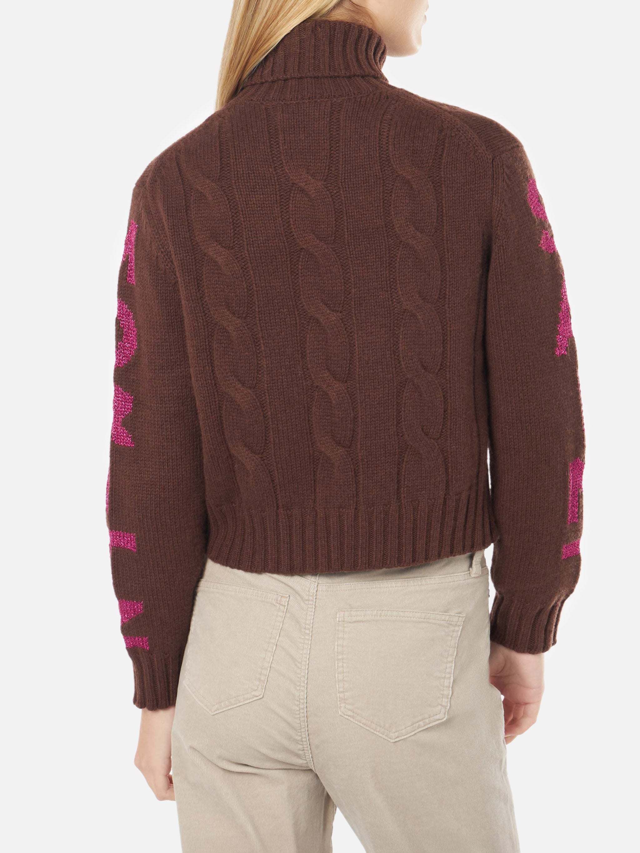 Adler Turtleneck Sweater With Saint Moritz Jacquard Brown
