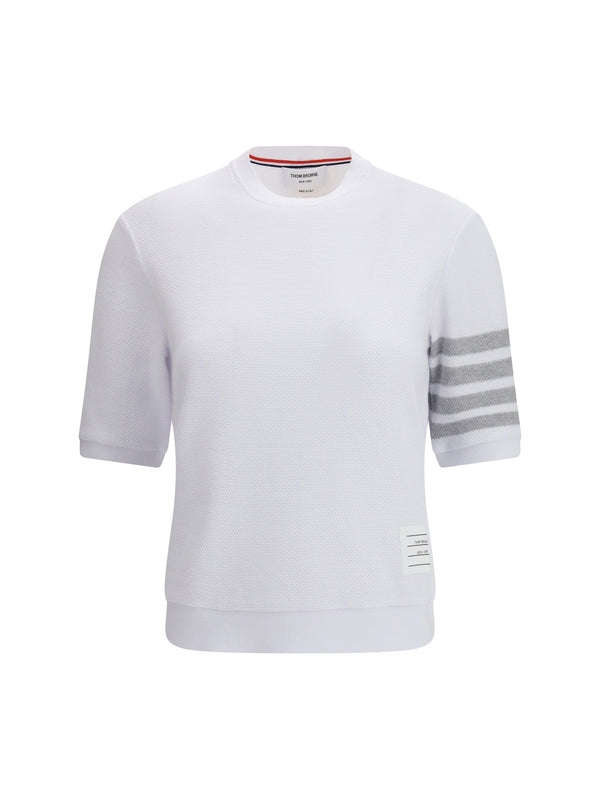 Thom Browne Outer: 100% cotton; Inner: 90% cotton t-shirt in white