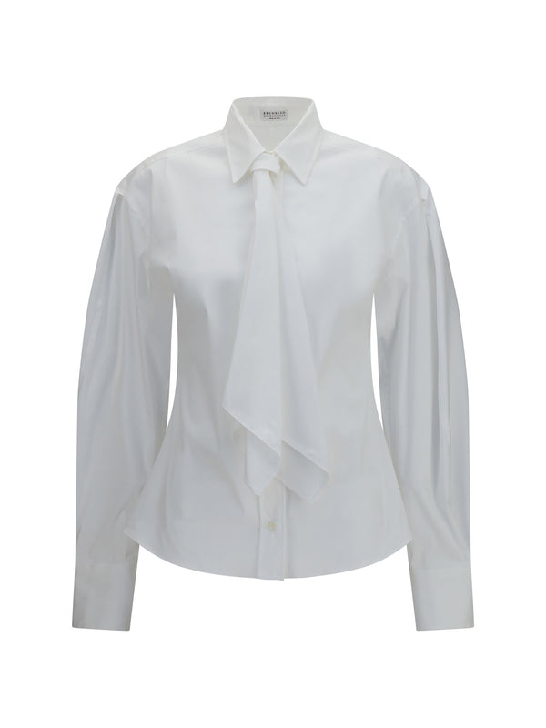 Brunello Cucinelli 72% Cotton shirt in white