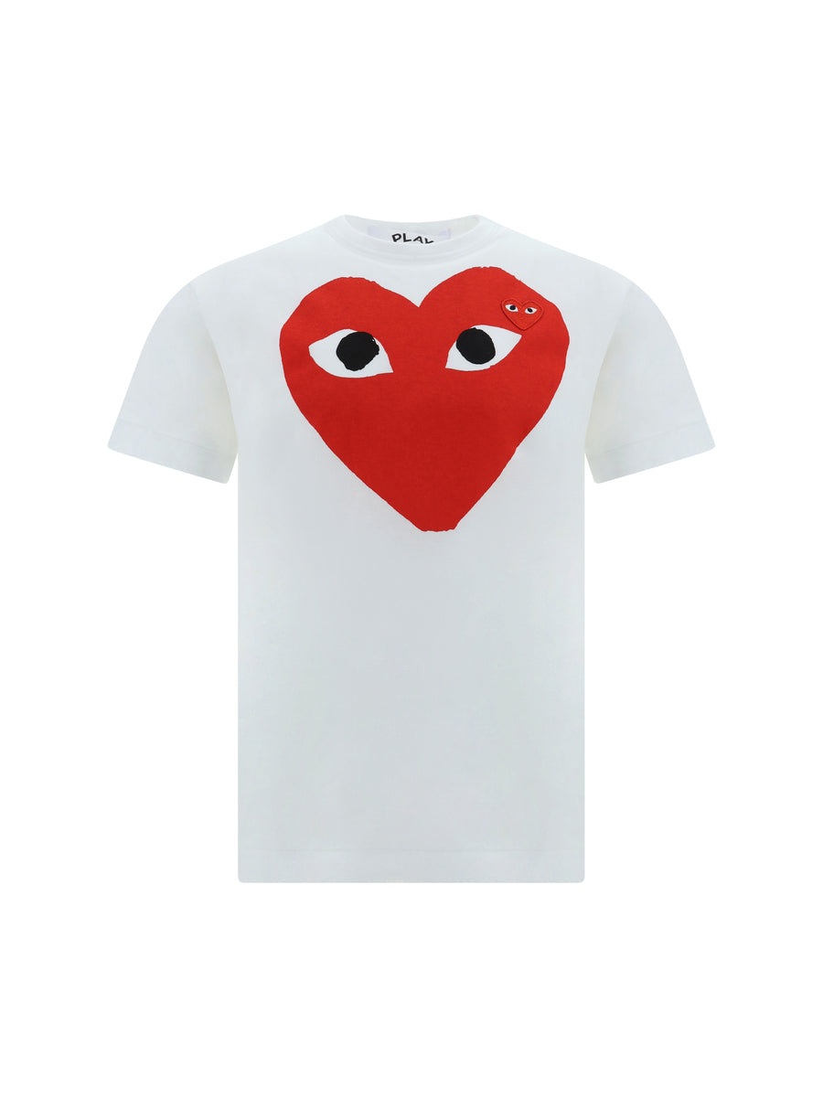 Comme Des GarçOns Play 100% Cotton t-shirt in white