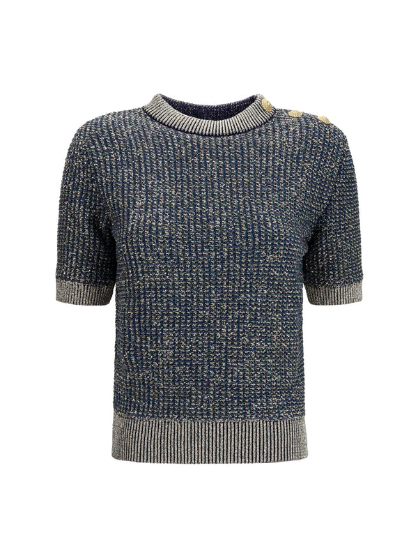 Balmain 45% Polyamide sweater in navy