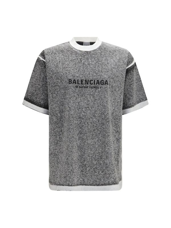 T-Shirt Oversized Mélange Black Cotton T-shirts