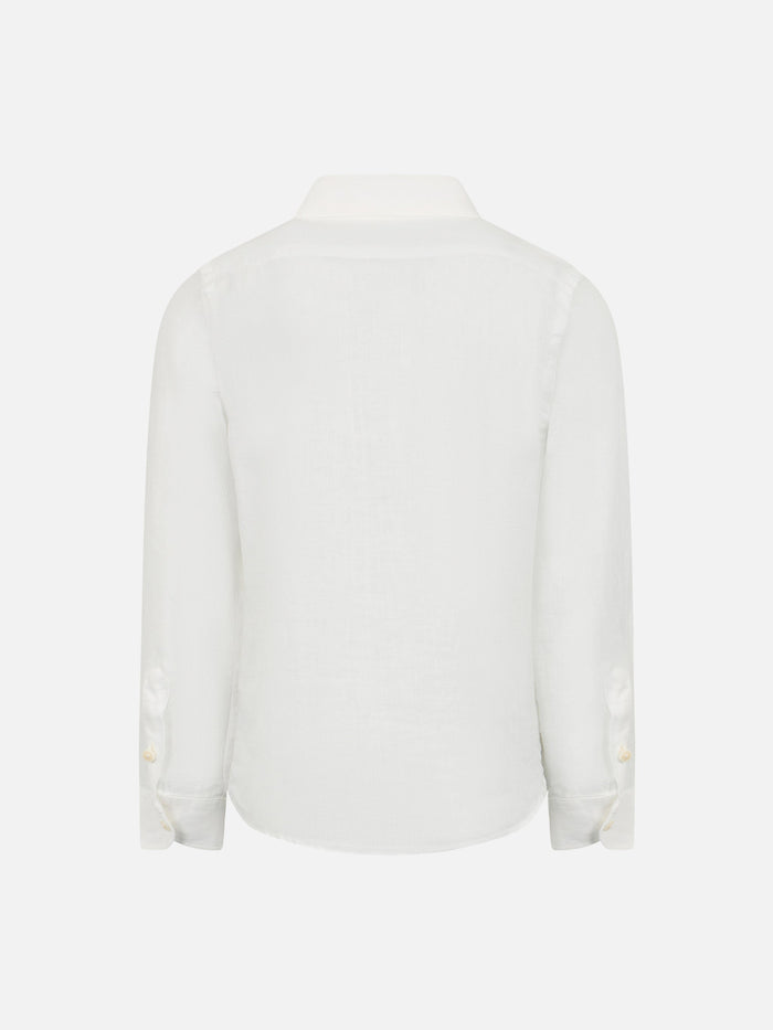 Kid White Linen Shirt Agnes