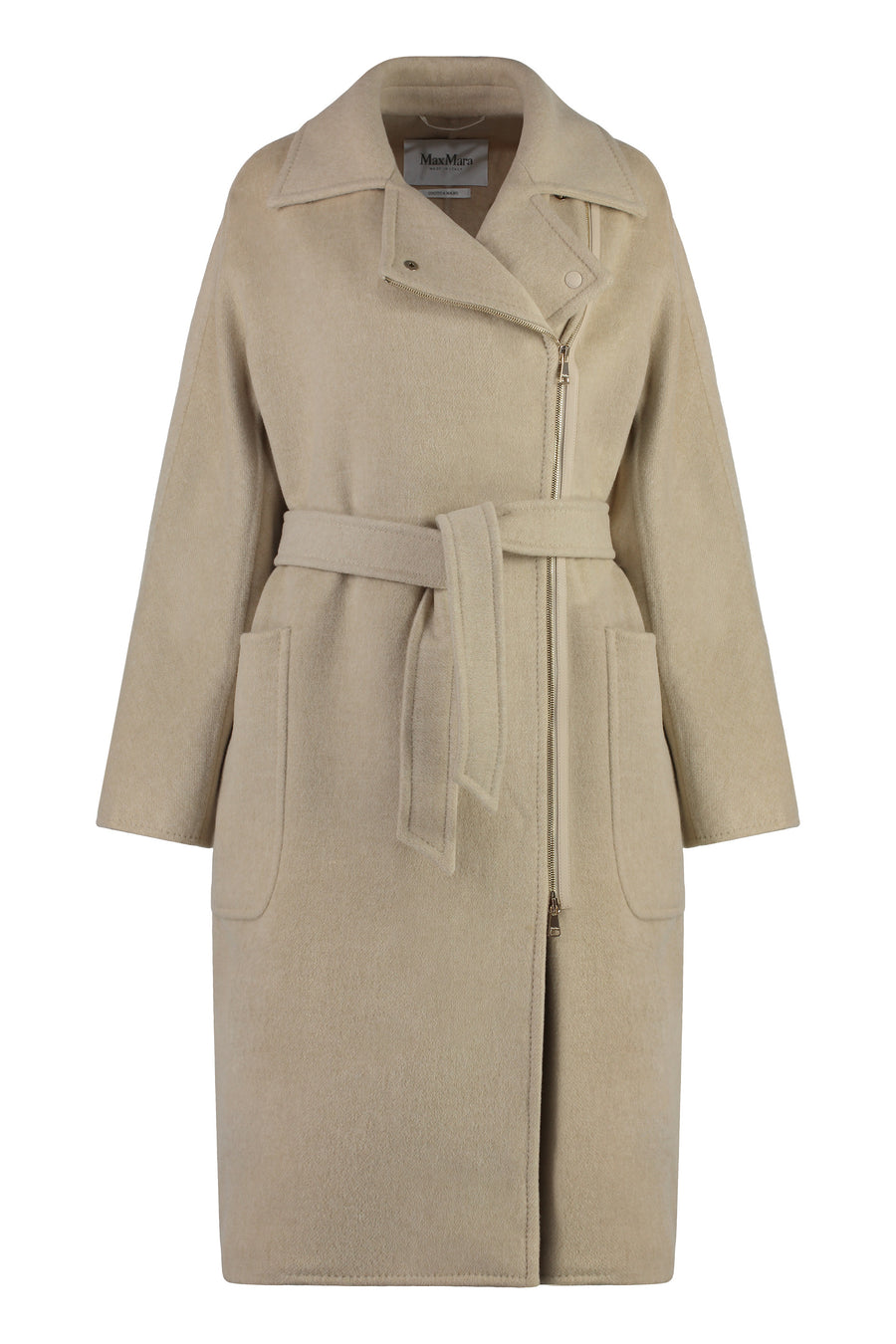 Coat Agosto Beige Wool Virgin