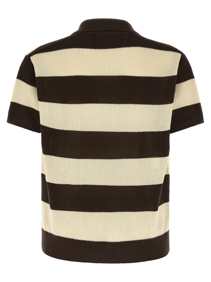 Chain Stitch Polo Shirt Cotton