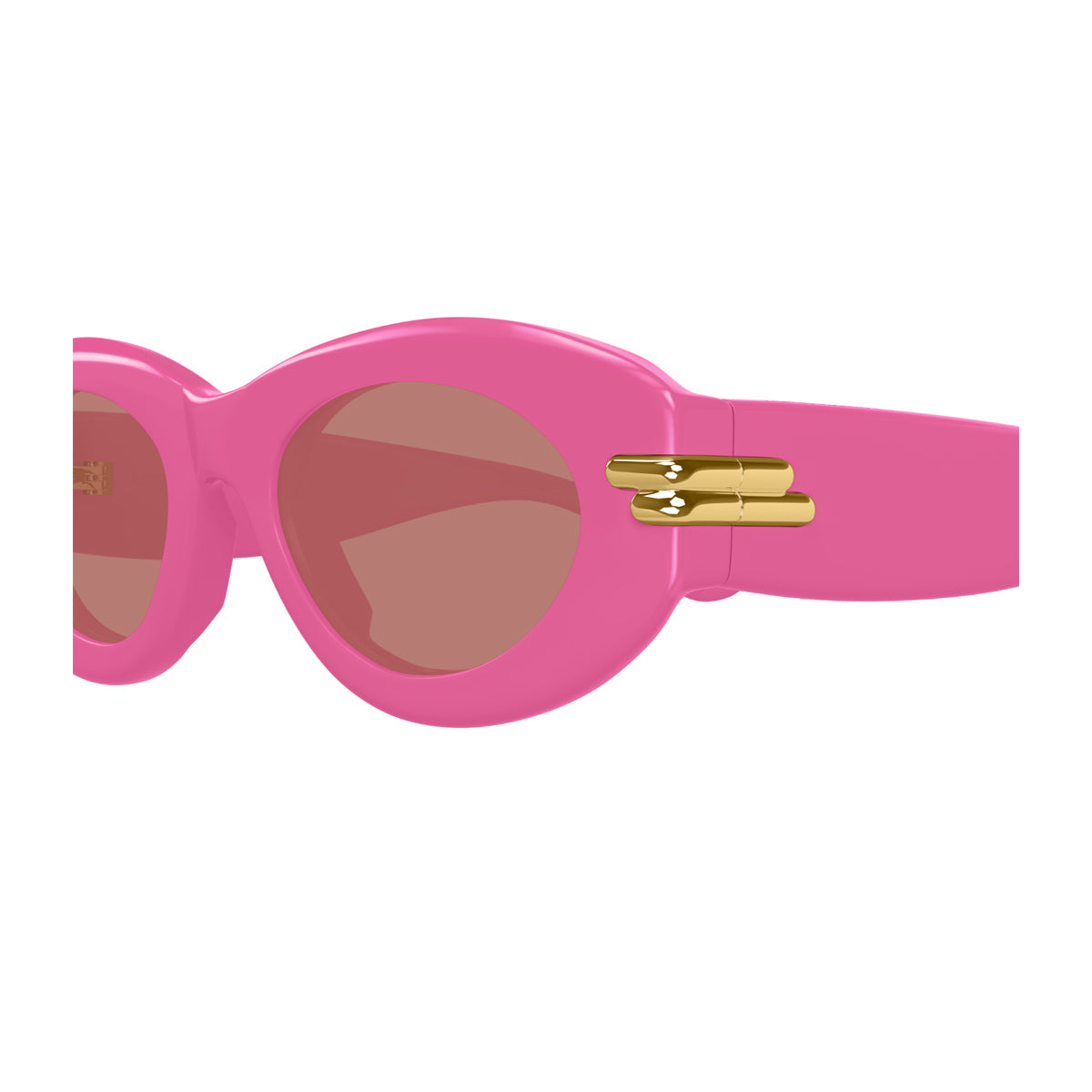 Bottega Veneta BV1322S Linea Mitre 004 Fuchsia Red Rosa Recycled Acetate Occhiali Da Sole