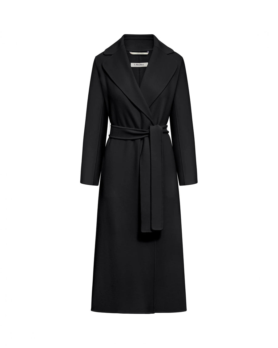 Coat Long Wool Wrap Black