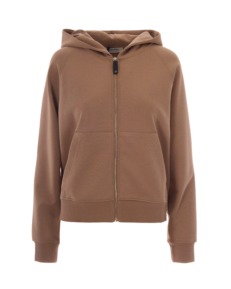 Hooded Sweatshirt Marea Camel Cotton Sweatshirts