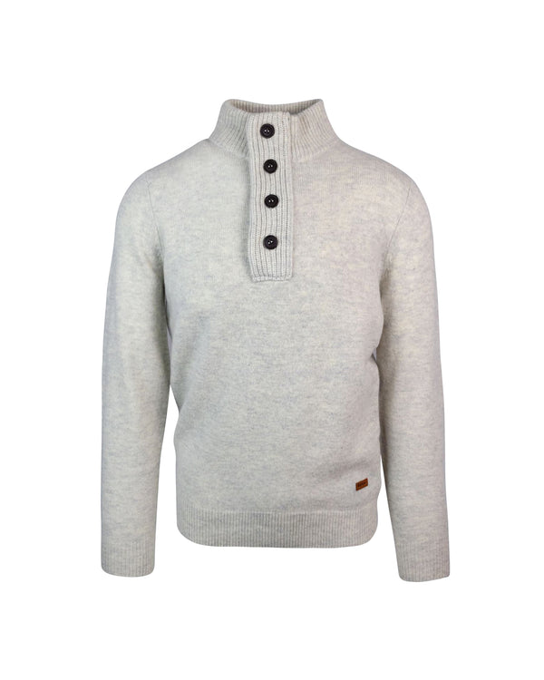 Half-Zip Knit Jumper Pearl Wool Jumpers