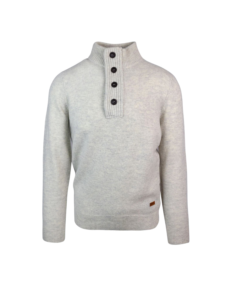 Half-Zip Knit Jumper Pearl Wool Jumpers