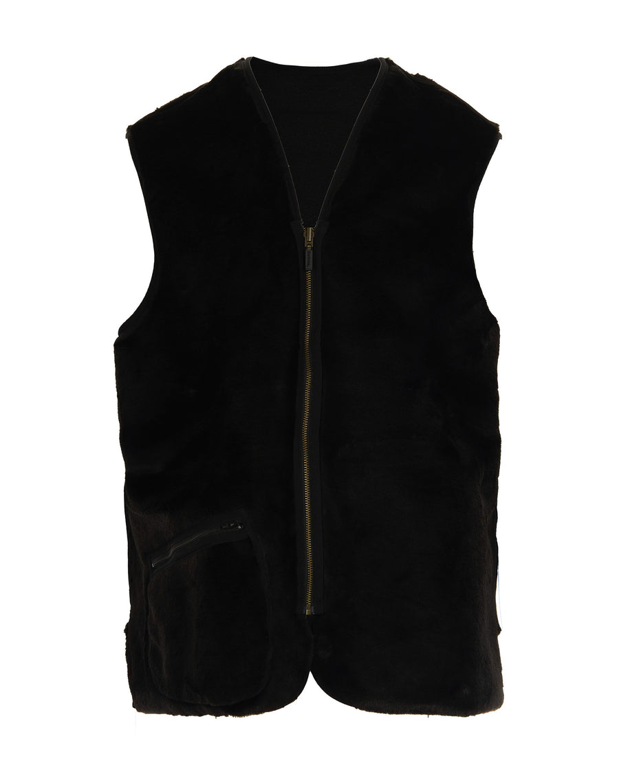 Gilet Acrylic Fleece Black Waistcoats & Gilets