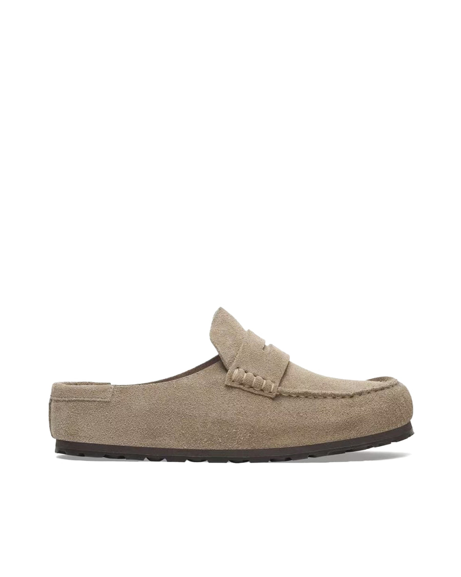 Moccasins Naples Wrapped Taupe Suede Leather Sandal