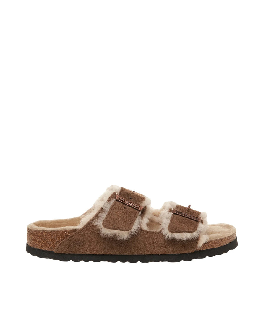 Slippers Arizona Shearling Dark Tea Suede Leather