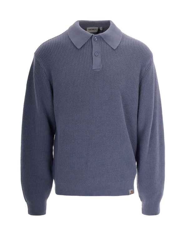 Polo Shirt Miles Shady Blue Cotton Knit