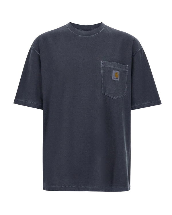T-Shirt Loose Pocket Dark Navy Organic Cotton Single Jersey T-shirts