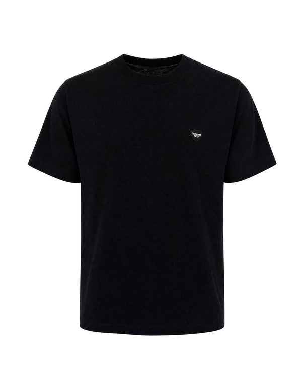 T-Shirt Small Heart Black Black/black Organic Cotton Single Jersey T-shirts