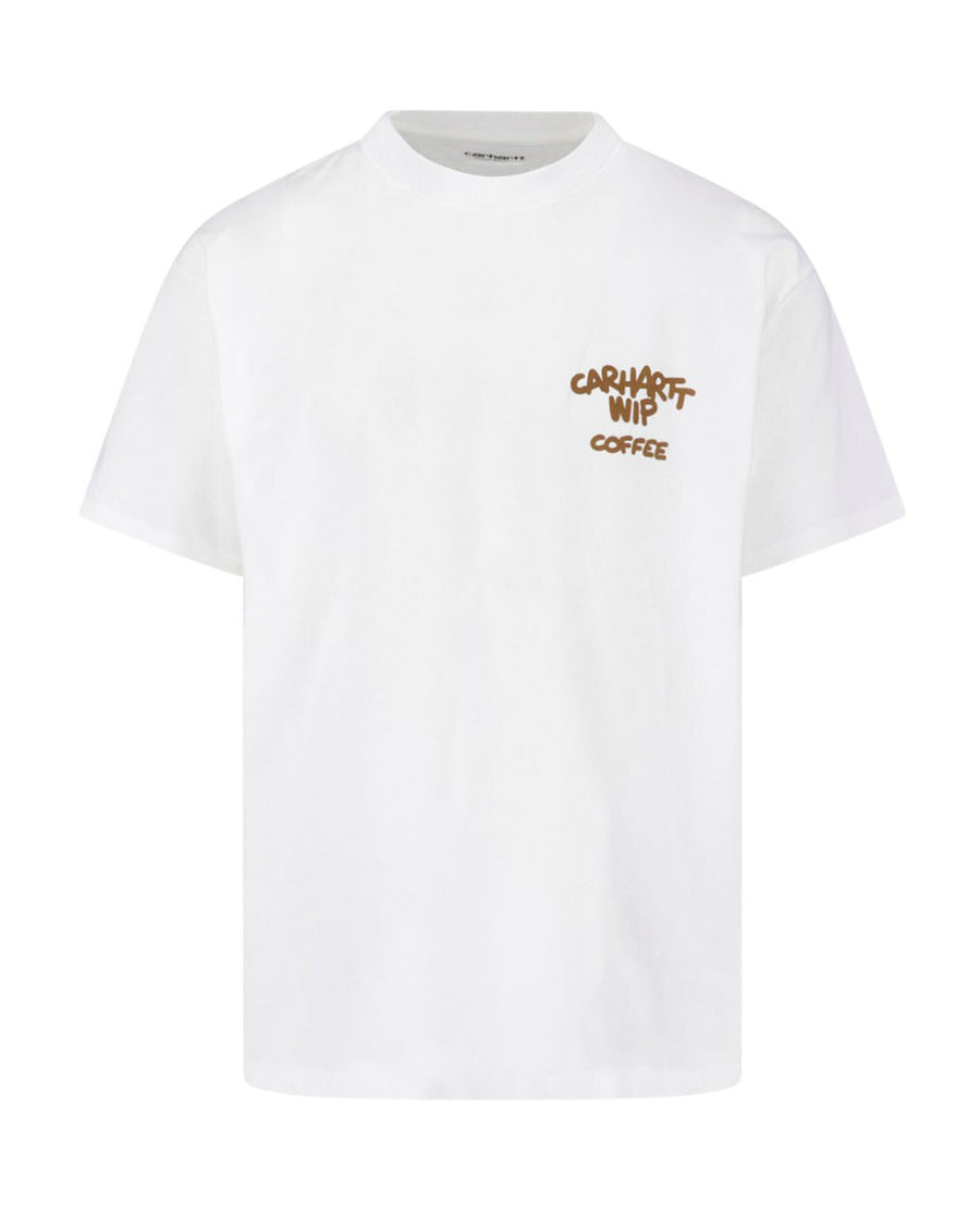 T-Shirt Coffee Break White Organic Cotton Single Jersey T-shirts