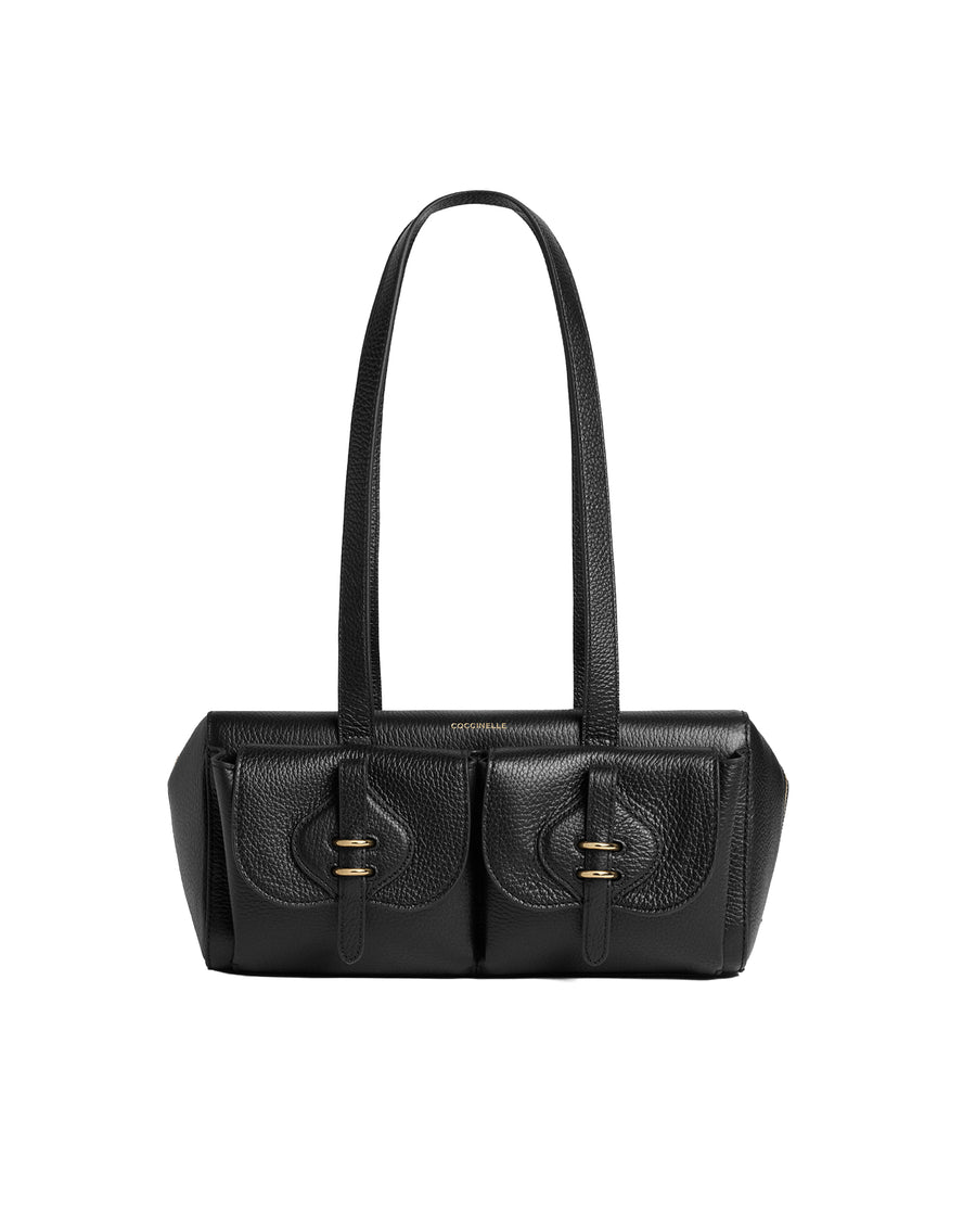 Shoulder Bag Mavery Pocket Black Leather