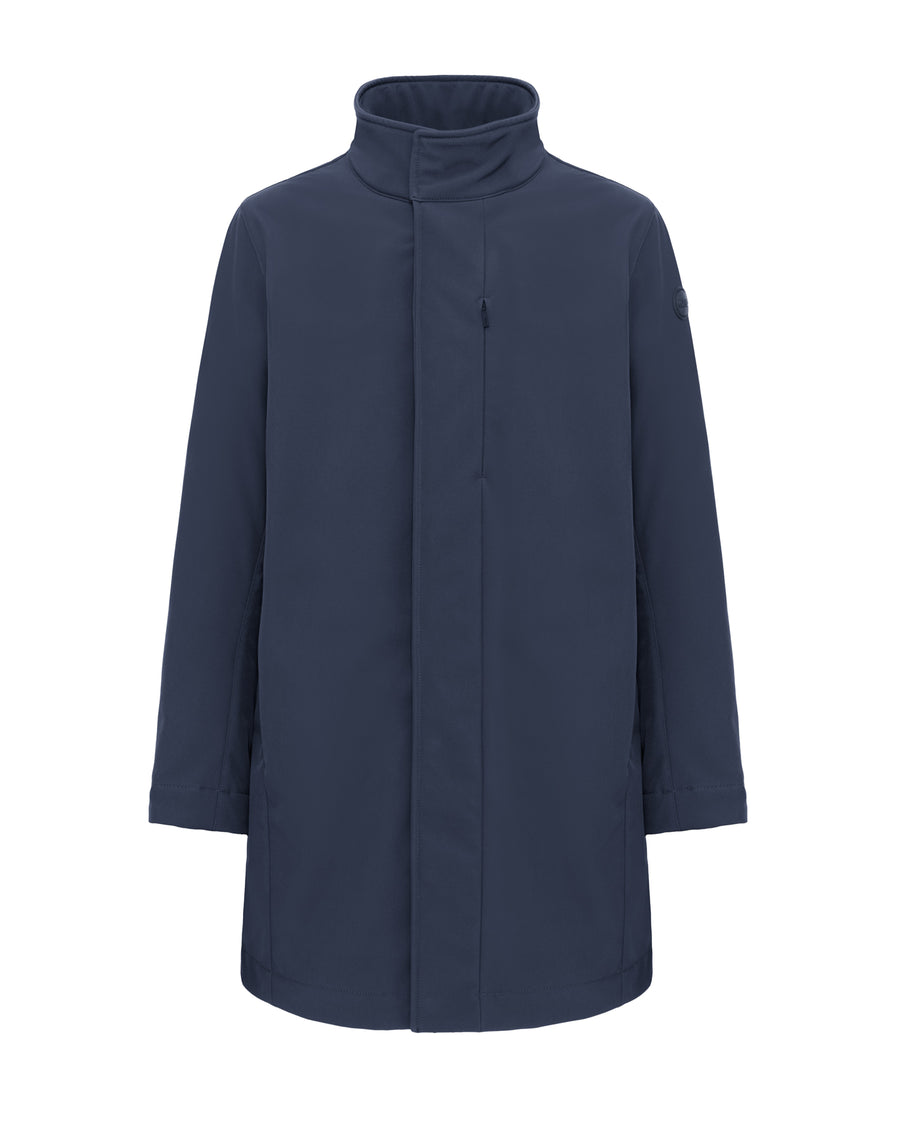 Parka 3 Layer Stretch Navy Blue Polyester Jacket